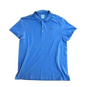 Vintage LACOSTE Polo Shirt Men's 8 Blue Short Sleeve Cotton Top​​​